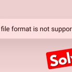 WhatsApp File Format Not Supported Error and Solution